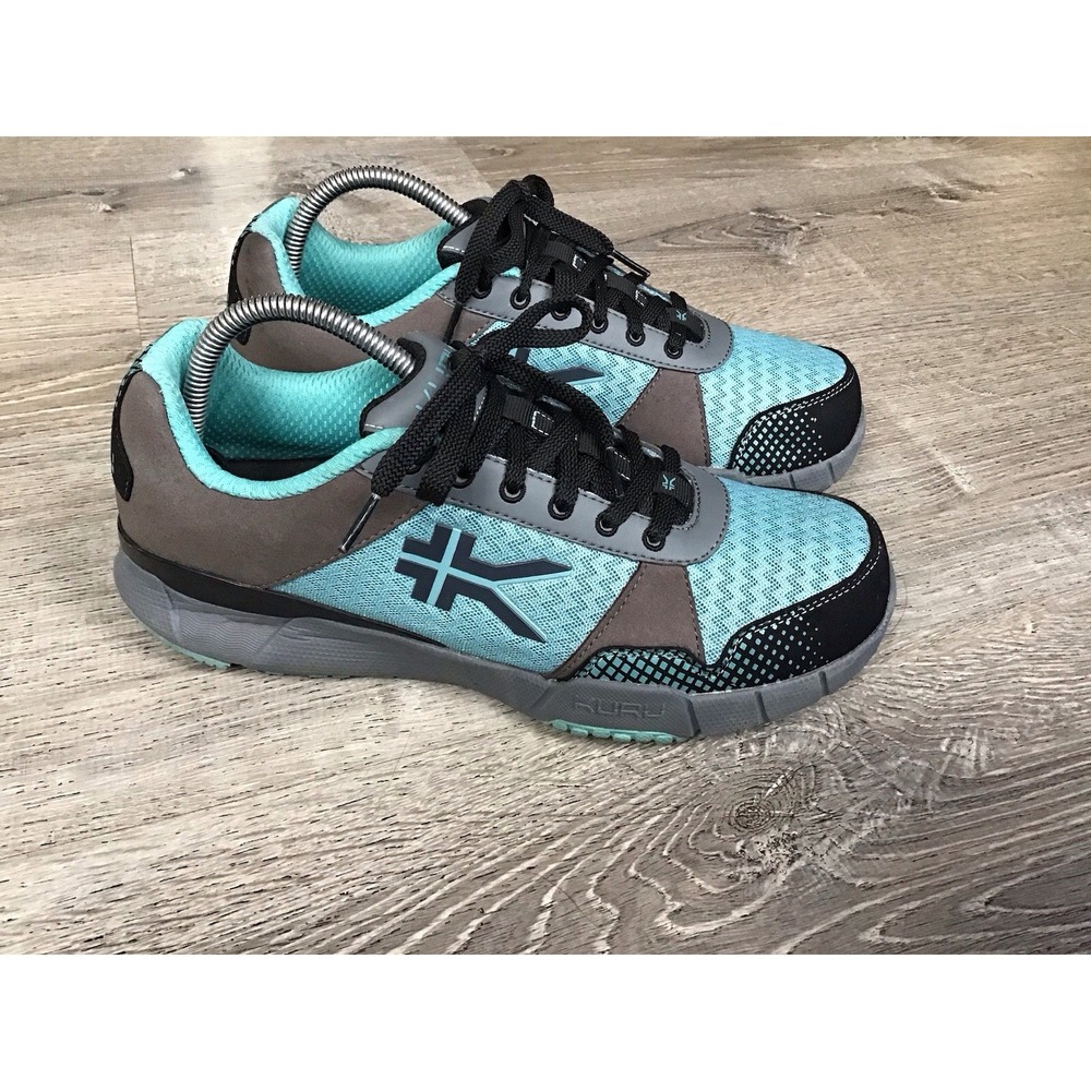 KURU Quantum Shoes Womens 9.5 Wide Blue Gray Mesh Athletic Walking Sneakers
